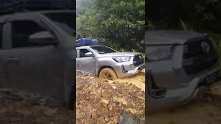 Toyota Hilux Passing Through Deep Mud Puddles #toyotahilux