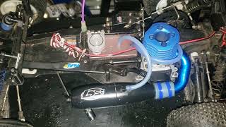 Traxxas rustler perfect idle after tune up and 30% nitro.