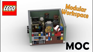 Lego MOC - Modular Workspace - Digital Speed Build