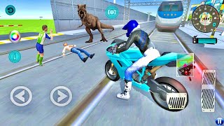 Blue Motor Bike Railway Bullet Train - 3D Driving Class New Update #02 - Android Gameplay