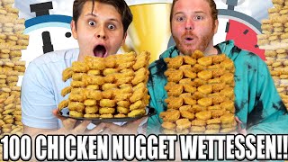 100 CHICKEN NUGGET WETTESSEN mit UNGE🍗🕐 - Evanijo🐖&Unge🌳 TAGTEAM EDITION👊