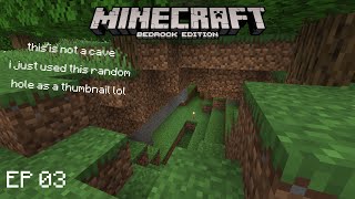 Minecarft- Pocket Edition Survival- Episode 3- Going Caving- No Commentary