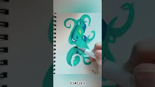 drawing Squidward, but as a squid🦑