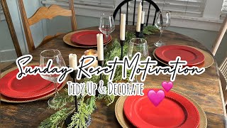 ✨NEW SUNDAY RESET MOTIVATION || TIDY UP WITH ME & VALENTINE DECOR ♥️