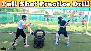 Pull shot practice drill | how to improve pull shot | best pull shot practice #cricket #cricandfit