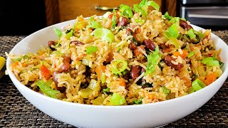 RICE AND BEANS RECIPE | RICE and Kidney Beans | WALI MAHARAGWE