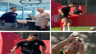 Cristiano Ronaldo first training session at Manchester United 2021