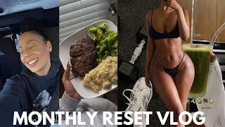 MONTHLY RESET VLOG ♡ january fitness goals, 2024 bulking journey, diet & more