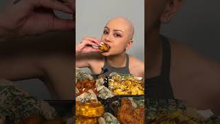 WINGSTOP MUKBANG🍗 #shorts #mukbang