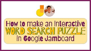 How to make an interactive word search puzzle in Google Jamboard