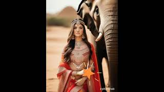 Indian woman with elephants. Я-образ из фотолаба.