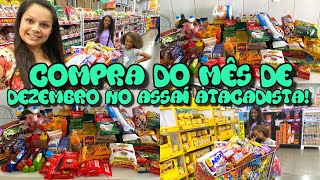 COMPRA DO MÊS DE DEZEMBRO NO ASSAÍ ATACADISTA-MOSTREI VALORES DE QUANTO GASTEI.🛒🤑