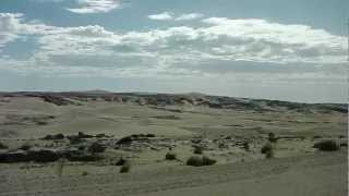 Driving through Namib Desert towards Luderitz, Namibia