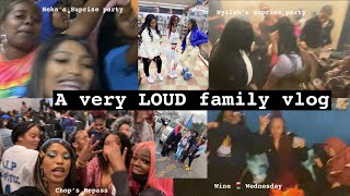 Reeka’s Vlogs: A very loud Family Vlog| wine 🍷 Weds| Chop’s Repass| Nyilah & Neka’s suprise parties