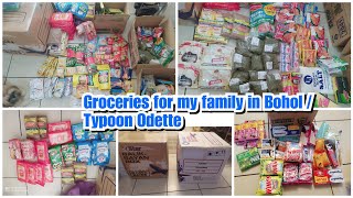 Groceries for my family in Bohol🙏 pa cargo💜 Typhoon Odette in Bohol😭