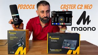 مكسر صوت ومايك بمزايةً رهيبة بسعر رهيب maono PD200X & CASTER C2 NEO  #maonomicrophone