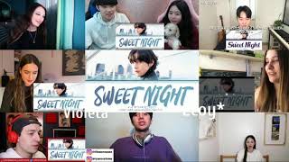 REACTION MASHUP "BTS V - Sweet Night (ITAEWON CLASS OST Part.12) Lyrics"