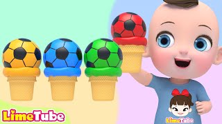 Soccer ball ice cream | música colorida Learn Sing A Song! Infantil Nursery Rhymes