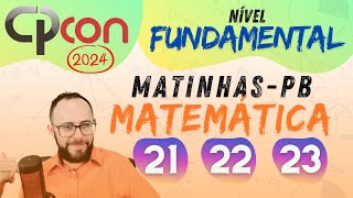 CPCON 2024 - MATINHA-PB || FUNDAMENTAL, CORREÇÃO MATEMÁTICA (PARTE 1)