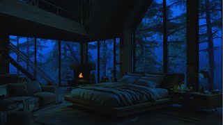 Fall Asleep in No time with Heavy rain and Thunder inside Forest home