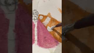 Painting a Bella Moth #moths #insects #watercolorpainting #art #pink #orange #shorts