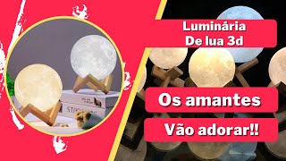 Luminária de lua 3d