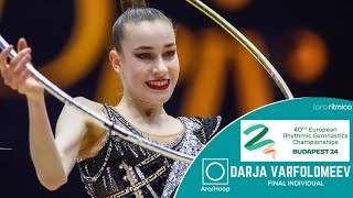 Darja Varfolomeev (GER) - Aro/Hoop - FINAL INDIVIDUAL - Budapest EC 2024