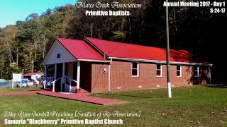 Elder Dave Gambill [Sandlick of Ky Association] preaching Mates Creek Annual Meeting 2017