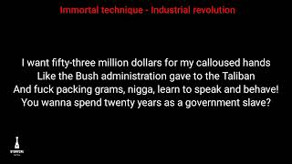 Immortal technique - Industrial revolution Lyrics