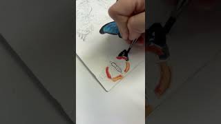 Painting a Red Admiral Butterfly #art #butterfly #red #watercolorpainting #shorts #painting