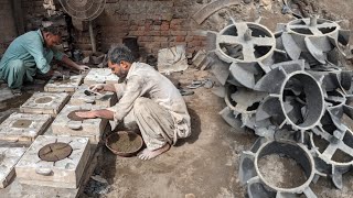 Two Skillful men doing Brilliant metal casting