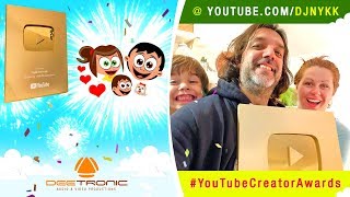 UNBOXING GOLDEN YOUTUBE CREATOR AWARD Play Button for Nykk Deetronic channel