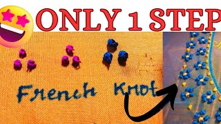 (Class -23)Easy Method French Knot for Beginners in Tamil#yt#aari#viral#free#class