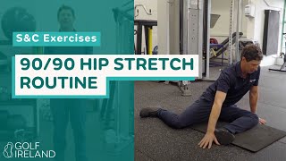 90/90 Hip Stretch Routine | Robbie Cannon | Strength and Conditioning Exercises