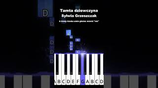 Tamta dziewczyna - Sylwia Grzeszczak #piano #pianino #tutorial #music #foryou #shorts