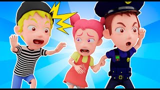 At the Police Station | Kids Songs and Nursery Rhymes #shorts