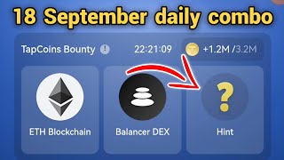 18 September Tap Coin Daily Bounty | tap Coin Bot Daily Combo | Tap Coins Airdrop