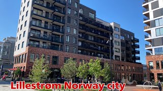 Driving Through Lillestrøm, Norway - Lillestrøm beautiful city Lillestrøm,  city to OSLO - Norway 🇳🇴