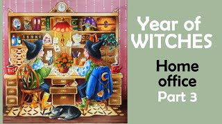 Home office. Part 3 #Coloring in 'Year of witches' with Ohuhu and Polychromos #adultcoloring