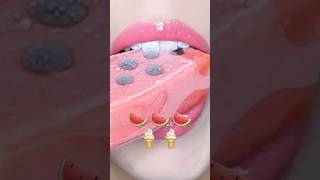 asmr WATERMELON ICE CREAM 수박 아이스크림 🍉🍉 eating sounds 리얼사운드 먹방