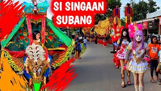 Parade Atraksi SI SINGAAN Kesenian Khas Subang Terbesar Dan Megah | Yahinda Ikutan Naik Singaan Donk