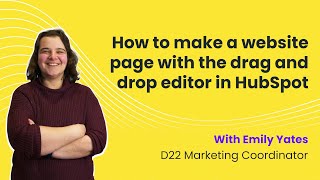 How to make a website page with the drag and drop editor in HubSpot | Tip 03