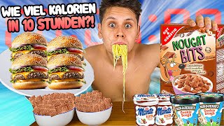 Wie VIELE KALORIEN SCHAFFE ICH IN 10H?😰🍫(GÖNNER-EDITION🤤)