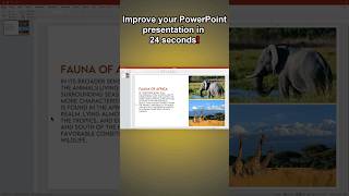 In just 24 seconds, make your PowerPoint presentation better! #powerpoint #inspiration #animals #ppt