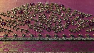 Kodi aari work blouse design | beads work | French knots | bhuvana | Tamil