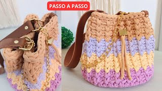 Bolsa de Crochê Passo a Passo Fio de Malha