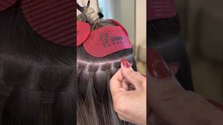 HIDDEN BEAD SEW IN WEFT 🔥 #hairextensions #hair #tutorial #fyp #howto #beauty