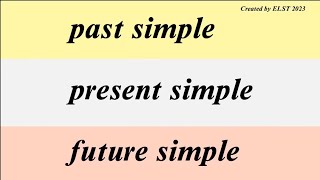 Past, present & future simple tenses - English grammar/English beginners/English learning