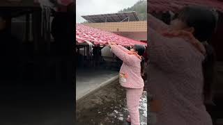 ice blocks sliding down the roof of house after heavy snowfall ❄️🏔️🥶 #shorts #tiktok