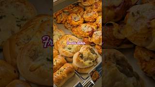 Bread Pizza in French Baker  #breadrecipe #breadpizza #shortsfeed #foodshorts #bread #pastries